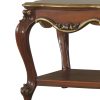 product-open-eaaf6102957d48bb82650f04d11e8e34-goods Honey Oak End Table with Bottom Shelf - Retro Modern Bedside Table Suitable for Small Spaces, Compact Shelf Furniture with Bottom Storage, Assembly-Free Setup for Bedroom,, Dorm, Entryway - Space-Saving