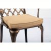 [2pcs Set] Antique Bronze Black Cast Aluminum Rustproof Outdoor Lounge Chair Classical Patio Park Single Chair Set Lightweight and Durable Iron Furniture Set