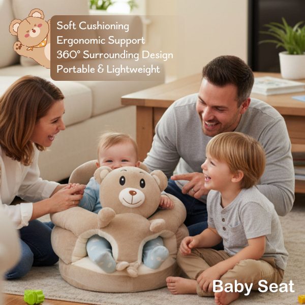 product-open-ee033b5630d044d38fb72c24867b41b6-goods Plush Elephant Baby Support Seat - Ultra-Soft Cushioned Infant Lounger with Grey & White Elephant Design, Tummy Time Bed for & Toddlers, Non-Toxic Soft Fabric, Ideal Gift for Christmas, Birthdays, (No Assembly Required