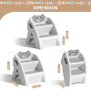Toddler Step Stool, Foldable 2-Step Kids Stool with Non-Slip Design And Handle, Multipurpose Step Stool for Bathroom Sink, Kitchen, Bedroom, Counter