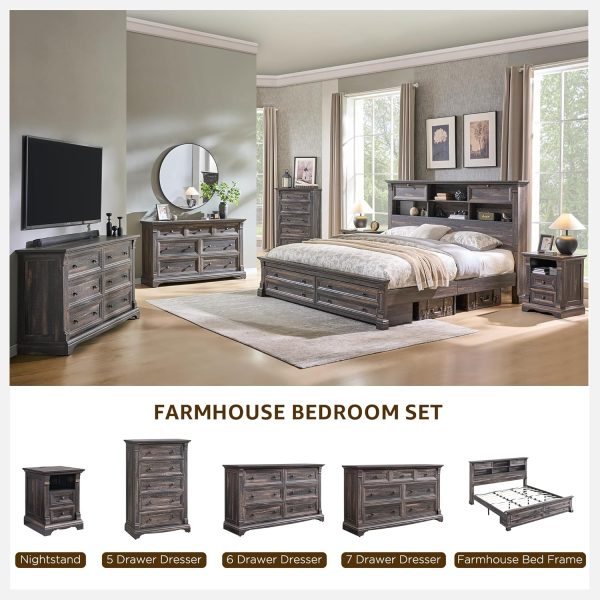 product-open-ef3245e243b54b01a278c1bf6850a9d6-goods 24" Wide 3-Drawer Storage Cabinet, 26" Tall Farmhouse 3-Drawer Side Table, Solid Wood Roman Column Style End Table, Universal Corner Table for Bedroom, Living Room And Hallway, Sofa & Console Tables Sofa & Console Tables Accent Furniture