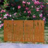 4pcs Rural Reed Dandelion Garden Decoration Screens, Courtyard Decoration, Spring Fence Decoration, Spring Garden Decoration, Outdoor Sculpture Decoration, Garden Privacy Screen