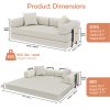 78-inch Modern Corduroy Sofa Bed with High-Density Foam - Convertible Sleeper Suitable for Guest Room, Home Office, Dorm, Space-Saving Folding Bed, Assembly, Corduroy Upholstery for Small Apartments & Multifunctional Furniture