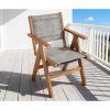 product-open-effc7e9aa6c94827b600c7c3ad1ac7e7-goods Teak-Colored Lounge Chair Ideal for Year-Round Use: This Outdoor Lounge Chair Is Constructed from Durable HIPS Material And Features 304 Stainless Steel Additions