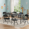 7pcs Outdoor Patio Bistro Set, 7pcs Folding Table and Chairs Set for Cutiess, Cutiess and Cutiess Activity Furniture Ideal for Dining Rooms, Daycares, and Classrooms with Easy Storage for Garden Pub Cafe