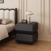 product-open-f16b8a1c614f41ccbe7c537a8205570c-goods Modern Stackable Nightstand, 1set Double-decker Locker. Modular Bedside Table, Minimalist Black & White Storage Drawer, Space-Saving Accent Furniture for Bedroom & Living Room, Silent Soft Close Rails, Scratch-Resistant PU Finish, Easy Assembly