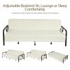 product-open-f26cf62f20dc426bba54b70813e9c910-goods Modern Convertible Upholstered Sofa Bed with Adjustable Backrest & Independent Spring Support - Heavy-Duty Metal Frame, 600 Lbs Weight Capacity, Smooth Flat Sleeper Bed for Small Spaces, Guest Room, Daybed - Assembly, Space-Saving