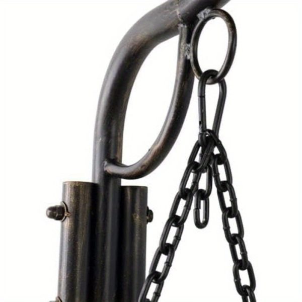 product-open-f2a98f19c7534246a6c8d5cf9f49527d-goods Bonnlo Metal Patio Porch Swing, 660 LBS Weight Capacity, Suitable for Two-Person, for Outdoors, Gardens and Yards, Black
