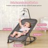 product-open-f2fc72dc54874da2b1935328eef2c1f2-goods 2-in-1 Collapsible Bouncer and Rocker Seat - Lightweight, Quiet, 3-Position Adjustable Cradle -No Assembly Needed, Portable Nursery Chair, Ideal for Showers