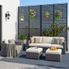 Outdoor Privacy Screens, Freestanding Metal Privacy Fence Panels for Garden, Patio, Balcony, Courtyard & Poolside, Indoor/Outdoor Use