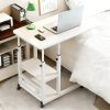 product-open-f514e6b9c0214e9e9bc5d91f123c9142-goods Mobile Nightstand with Wheels, Height Adjustable Bedside Table with Storage Shelf, Rolling Side End Table for Bedroom, Dorm, Living Room, Easy Assembly& Space-Saving Caster Table for Small Spaces.