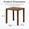 product-open-f58584cc7e664d57b6e0f8b9206a8969-goods Outdoor Steel Side Table, 22X20X20 Inch Small Patio Table Square End Table for Pool Balcony Deck Porch Lawn Backyard, Brown