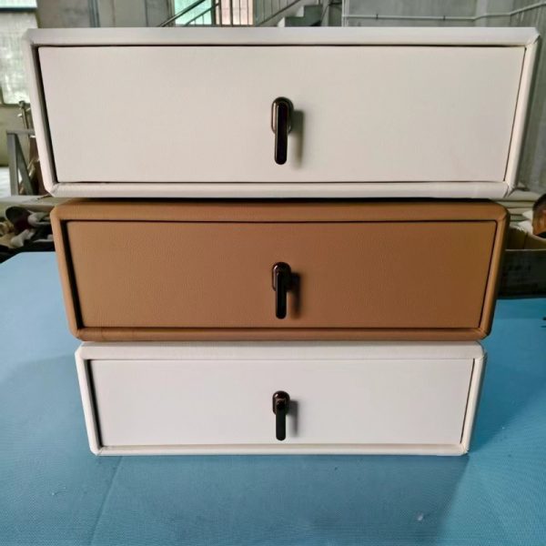 product-open-f6b8999e733a46b1a2f51fb2de6835d2-goods This Modern Three-Layer Wooden Bedside Table Features a Minimalist Design in White And Walnut Wood. It Offers Ample Storage Space for The Bedroom, Is Structurally Stable, Easy to Assemble, And Has a Scratch-Resistant Easy Decorative End