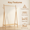product-open-f7b4da9182b841b1b3940a4dfc32b1fe-goods Solid Wood Quilt Rack with Bottom Storage Shelf - Modern Space-Saving Bed Frame Suitable for Home, Durable, Assembly Bedside Shelf Furniture, Rubberwood Bed Storage for Small Spaces (No Shelf Assembly)