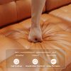 product-open-f7e30bd2e85e404399c14661a995a326-goods 70inch Mid-Century Modern Couch, Breathable Faux Leather Couch with Upholstered Cushions/Pillows, Metal Decorative Legs. Combines Comfort And Durability, for Living Rooms/Offices, Convenient And Practical, Easy to Assemble.