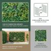 product-open-fa83eb9cfbb54b61904d69fb5309f8e0-goods Faux Boxwood Hedge 20X20In for Garden Privacy Ivy Fence Interior Wall Decor, 8pcs 3D Greenery Foliage Screen Backdrop Interlocking Grid Panels