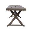 product-open-fc48b08fb3f9435780de2544c6cd36d4-goods Modern Outdoor Aluminum Dining Bench with Dark Gray - Heavy-Duty All-Weather Patio Furniture, Sturdy Construction & Low-Maintenance Design for Garden, Balcony, Cafe - Durable Indoor/Outdoor Seating (No Wood Components)