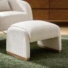 product-open-fc921c65c3d040dea228bbcda5cffa6b-goods Modern Corduroy Ottoman with Solid Wood Legs, Foot Stools Ottoman with Versatile Footrest, Extra Seat And Decorative Accent