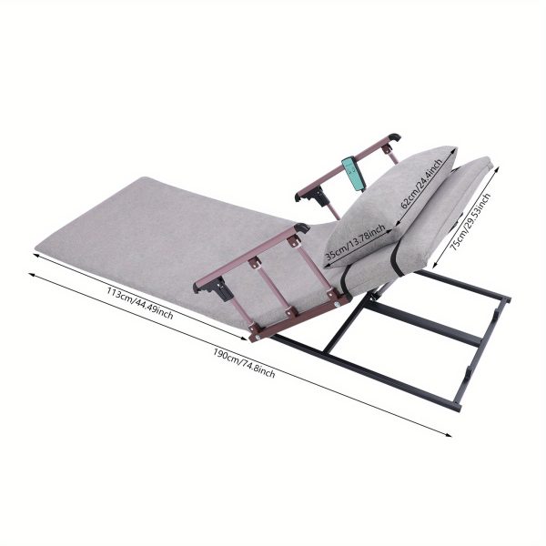 product-open-fcbe064f294c4f10a66041dd110652b0-goods Adjustable Electric Lifting Bed Backrest 2-80° Support - Grey
