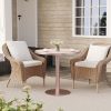 product-open-fdf996bd49aa4813ba9f68f0b8e468cf-goods Round Modern Dinning Table 31. 5 Inches Bistro Table Tulip Table with Faux Marble Top, Easy Assemble, Sturdy Metal Frame Diameter