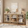 product-open-fee7134d804143dfa4b69b6aedf3ad0a-goods Industrial Farmhouse Console Table - Extra Long 66.9 Inch Narrow Sofa Table with 3-Tier Reclaimed Wood Shelves & Sturdy Metal Frame, Space-Saving Storage Cabinet for Entryway, Hallway, Living Room - Easy Assembly, 50lb/Shelf Capacity, Entryway Organizer | Industrial Chic | Elevated Metal Legs