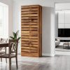 70.8" Rustic Brown Shoe Cabinet, 9-Tier, 27 Pairs, Sliding Shutter Doors, Adjustable Shelves, Space-Saving Vertical Storage for Entryway, Hallway, Closet, Living Room, Perfect Christmas Gifts", Perfect for Christmas Party, Add Warm Holiday Charm