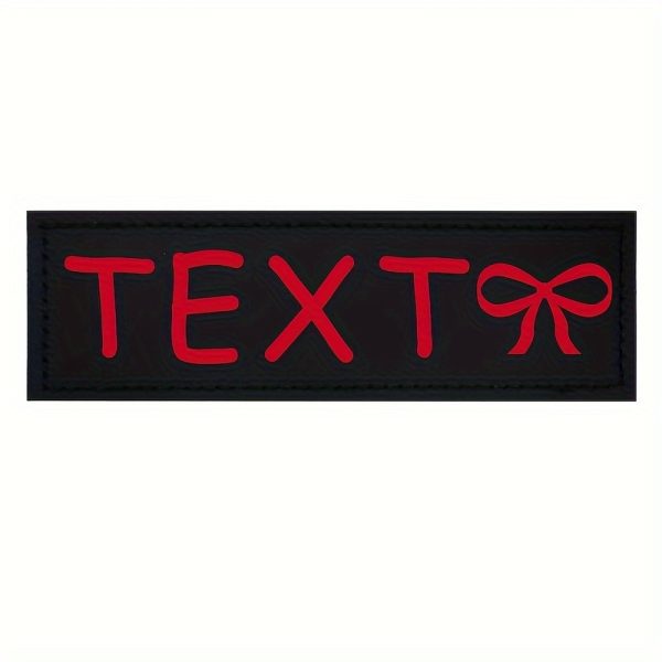[Custom] 2pcs/Lot Multi-Color Font Pet Harness Patch Paw Print Crown Heart Bone Bow Flower Icon Custom Name 9 Colors Available Lead Additions Dog Chest Harness Additions Outing Supplies
