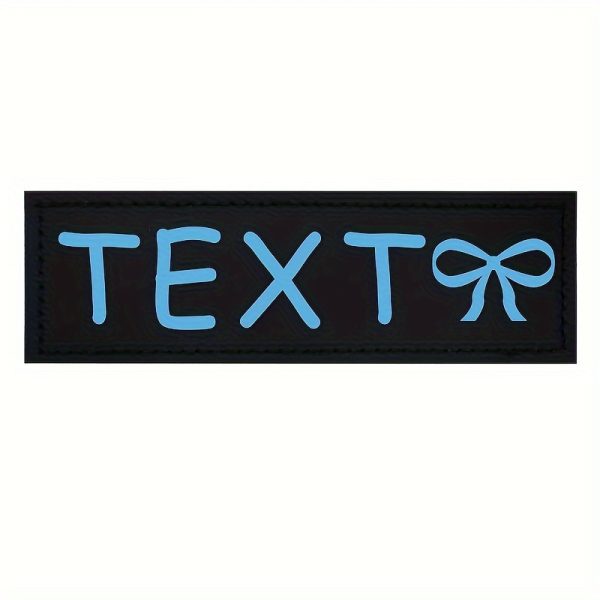 [Custom] 2pcs/Lot Multi-Color Font Pet Harness Patch Paw Print Crown Heart Bone Bow Flower Icon Custom Name 9 Colors Available Lead Additions Dog Chest Harness Additions Outing Supplies