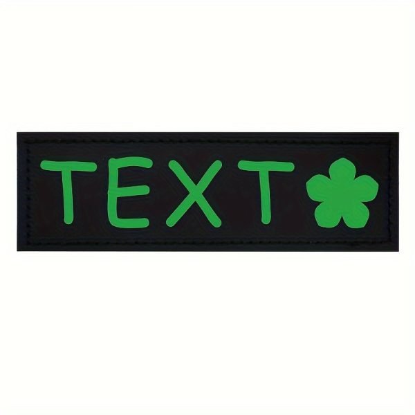 [Custom] 2pcs/Lot Multi-Color Font Pet Harness Patch Paw Print Crown Heart Bone Bow Flower Icon Custom Name 9 Colors Available Lead Additions Dog Chest Harness Additions Outing Supplies
