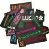 [Custom] 2pcs/Lot Multi-Color Font Pet Harness Patch Paw Print Crown Heart Bone Bow Flower Icon Custom Name 9 Colors Available Lead Additions Dog Chest Harness Additions Outing Supplies