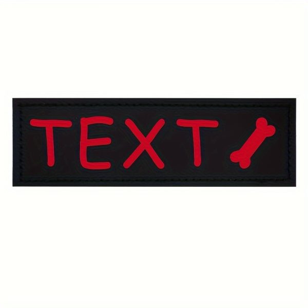[Custom] 2pcs/Lot Multi-Color Font Pet Harness Patch Paw Print Crown Heart Bone Bow Flower Icon Custom Name 9 Colors Available Lead Additions Dog Chest Harness Additions Outing Supplies