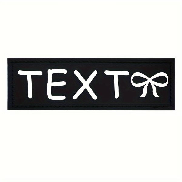 [Custom] 2pcs/Lot Multi-Color Font Pet Harness Patch Paw Print Crown Heart Bone Bow Flower Icon Custom Name 9 Colors Available Lead Additions Dog Chest Harness Additions Outing Supplies