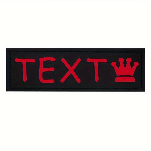 [Custom] 2pcs/Lot Multi-Color Font Pet Harness Patch Paw Print Crown Heart Bone Bow Flower Icon Custom Name 9 Colors Available Lead Additions Dog Chest Harness Additions Outing Supplies