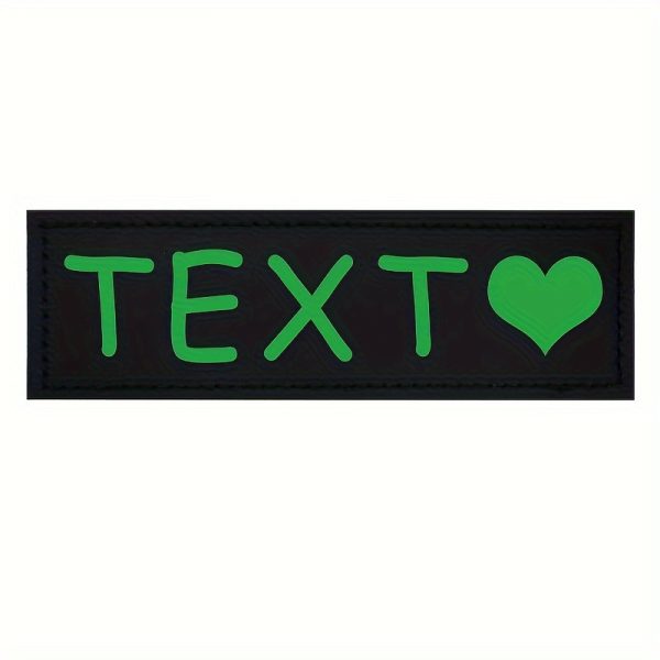 [Custom] 2pcs/Lot Multi-Color Font Pet Harness Patch Paw Print Crown Heart Bone Bow Flower Icon Custom Name 9 Colors Available Lead Additions Dog Chest Harness Additions Outing Supplies
