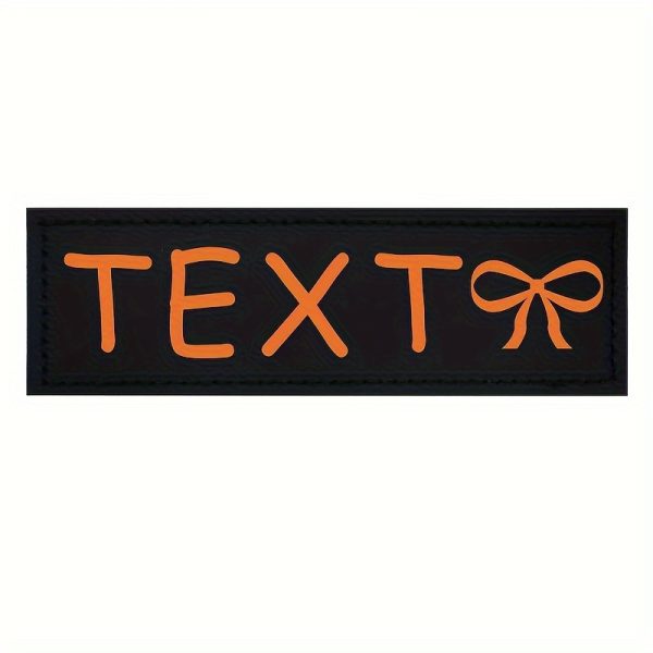 [Custom] 2pcs/Lot Multi-Color Font Pet Harness Patch Paw Print Crown Heart Bone Bow Flower Icon Custom Name 9 Colors Available Lead Additions Dog Chest Harness Additions Outing Supplies