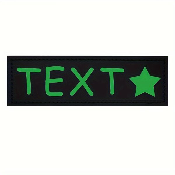 [Custom] 2pcs/Lot Multi-Color Font Pet Harness Patch Paw Print Crown Heart Bone Bow Flower Icon Custom Name 9 Colors Available Lead Additions Dog Chest Harness Additions Outing Supplies