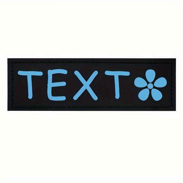 [Custom] 2pcs/Lot Multi-Color Font Pet Harness Patch Paw Print Crown Heart Bone Bow Flower Icon Custom Name 9 Colors Available Lead Additions Dog Chest Harness Additions Outing Supplies