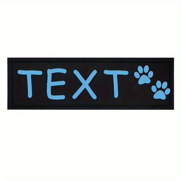 [Custom] 2pcs/Lot Multi-Color Font Pet Harness Patch Paw Print Crown Heart Bone Bow Flower Icon Custom Name 9 Colors Available Lead Additions Dog Chest Harness Additions Outing Supplies