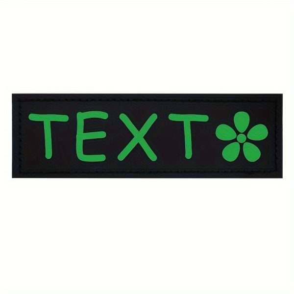 [Custom] 2pcs/Lot Multi-Color Font Pet Harness Patch Paw Print Crown Heart Bone Bow Flower Icon Custom Name 9 Colors Available Lead Additions Dog Chest Harness Additions Outing Supplies