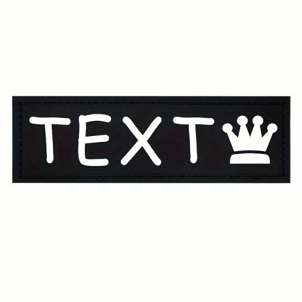 [Custom] 2pcs/Lot Multi-Color Font Pet Harness Patch Paw Print Crown Heart Bone Bow Flower Icon Custom Name 9 Colors Available Lead Additions Dog Chest Harness Additions Outing Supplies