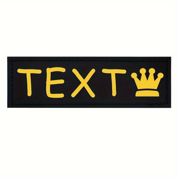 [Custom] 2pcs/Lot Multi-Color Font Pet Harness Patch Paw Print Crown Heart Bone Bow Flower Icon Custom Name 9 Colors Available Lead Additions Dog Chest Harness Additions Outing Supplies