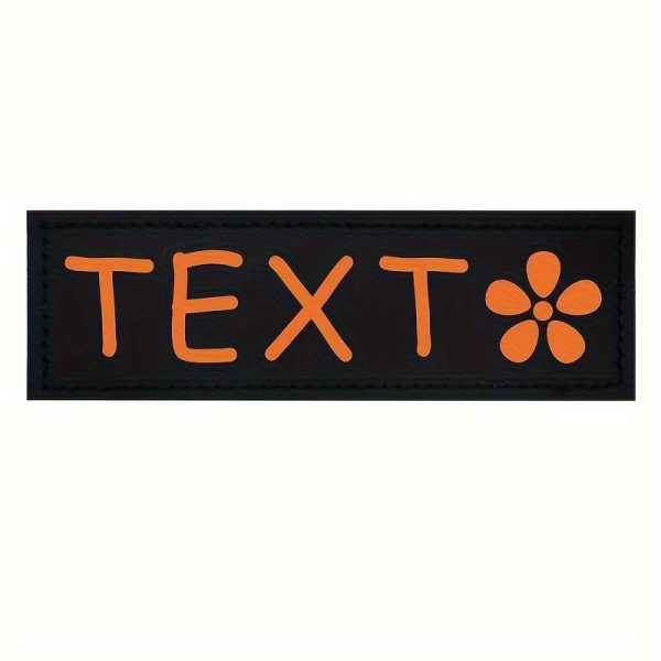 [Custom] 2pcs/Lot Multi-Color Font Pet Harness Patch Paw Print Crown Heart Bone Bow Flower Icon Custom Name 9 Colors Available Lead Additions Dog Chest Harness Additions Outing Supplies