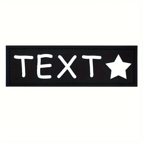 [Custom] 2pcs/Lot Multi-Color Font Pet Harness Patch Paw Print Crown Heart Bone Bow Flower Icon Custom Name 9 Colors Available Lead Additions Dog Chest Harness Additions Outing Supplies