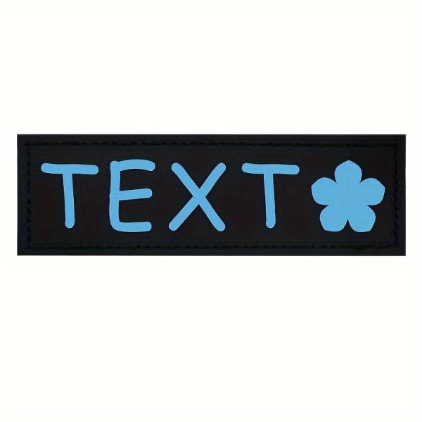 [Custom] 2pcs/Lot Multi-Color Font Pet Harness Patch Paw Print Crown Heart Bone Bow Flower Icon Custom Name 9 Colors Available Lead Additions Dog Chest Harness Additions Outing Supplies