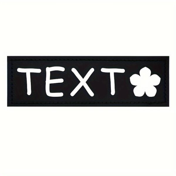 [Custom] 2pcs/Lot Multi-Color Font Pet Harness Patch Paw Print Crown Heart Bone Bow Flower Icon Custom Name 9 Colors Available Lead Additions Dog Chest Harness Additions Outing Supplies