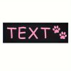 [Custom] 2pcs/Lot Multi-Color Font Pet Harness Patch Paw Print Crown Heart Bone Bow Flower Icon Custom Name 9 Colors Available Lead Additions Dog Chest Harness Additions Outing Supplies