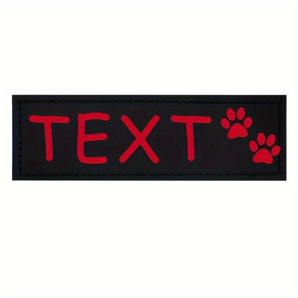 [Custom] 2pcs/Lot Multi-Color Font Pet Harness Patch Paw Print Crown Heart Bone Bow Flower Icon Custom Name 9 Colors Available Lead Additions Dog Chest Harness Additions Outing Supplies