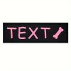 [Custom] 2pcs/Lot Multi-Color Font Pet Harness Patch Paw Print Crown Heart Bone Bow Flower Icon Custom Name 9 Colors Available Lead Additions Dog Chest Harness Additions Outing Supplies