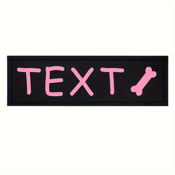 [Custom] 2pcs/Lot Multi-Color Font Pet Harness Patch Paw Print Crown Heart Bone Bow Flower Icon Custom Name 9 Colors Available Lead Additions Dog Chest Harness Additions Outing Supplies