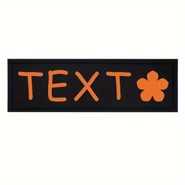 [Custom] 2pcs/Lot Multi-Color Font Pet Harness Patch Paw Print Crown Heart Bone Bow Flower Icon Custom Name 9 Colors Available Lead Additions Dog Chest Harness Additions Outing Supplies